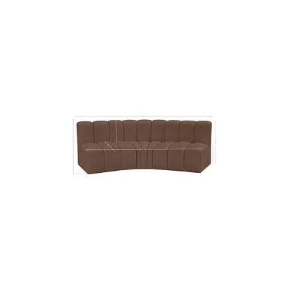 Arc Brown Vegan Leather Modular Sofa