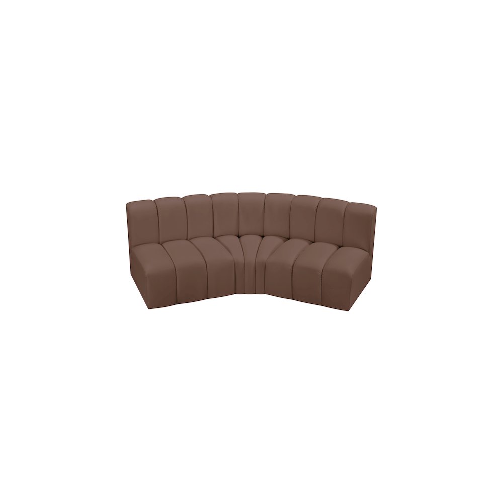 Arc Brown Vegan Leather Modular Sofa
