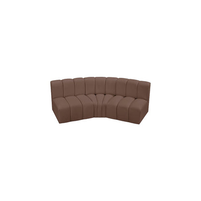 Arc Brown Vegan Leather Modular Sofa