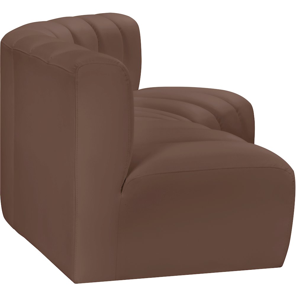 Arc Brown Vegan Leather Modular Sofa