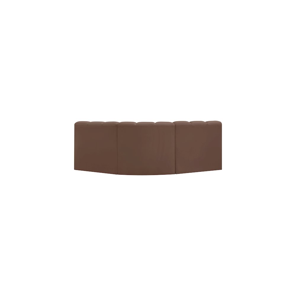 Arc Brown Vegan Leather Modular Sofa