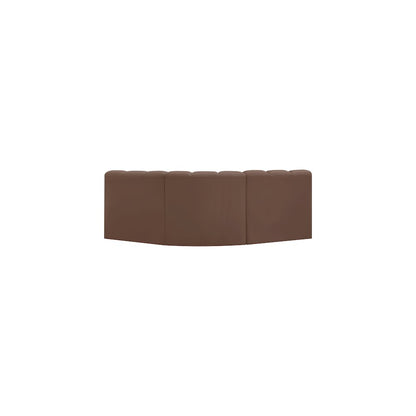 Arc Brown Vegan Leather Modular Sofa