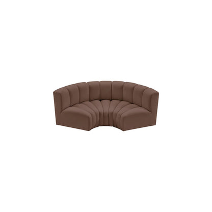 Arc Brown Vegan Leather Modular Sofa