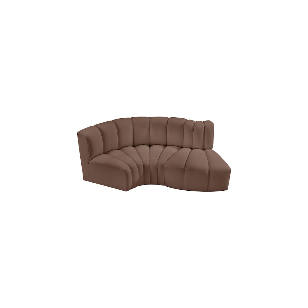 Arc Brown Vegan Leather Modular Sofa
