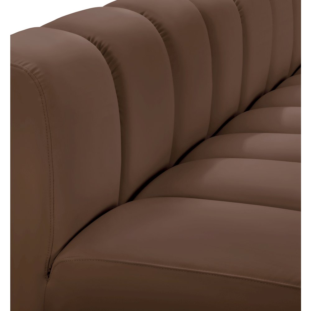 Arc Brown Vegan Leather Modular Sofa