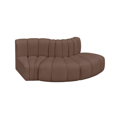 Arc Brown Vegan Leather Modular Sofa