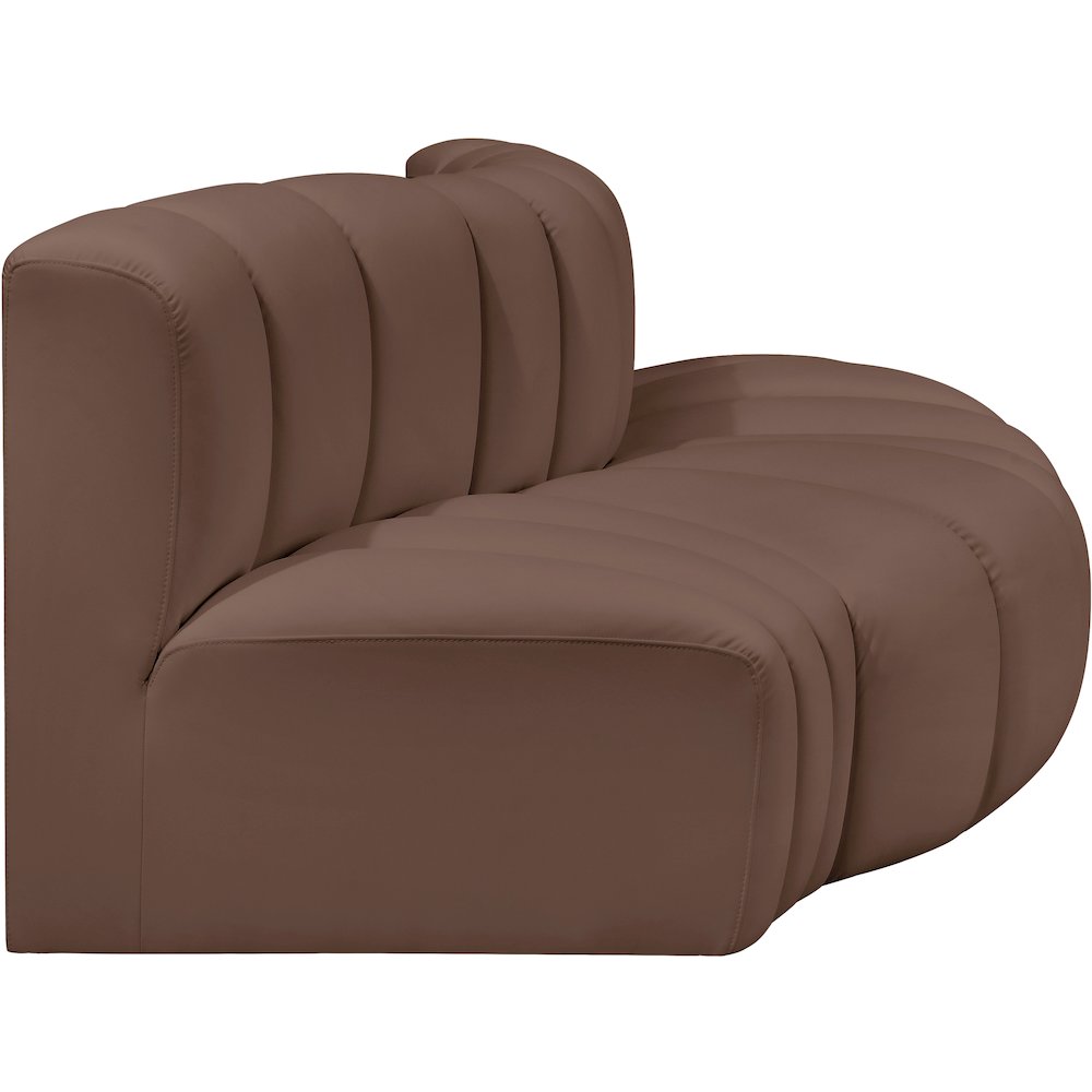 Arc Brown Vegan Leather Modular Sofa