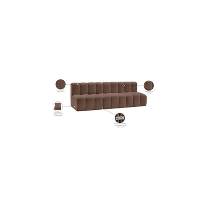 Arc Brown Vegan Leather Modular Sofa