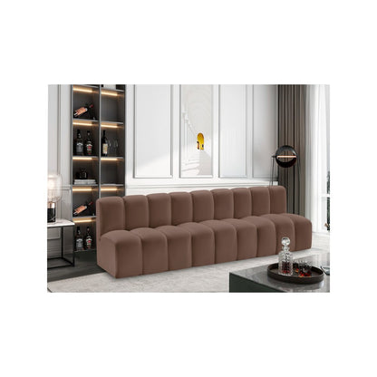 Arc Brown Vegan Leather Modular Sofa