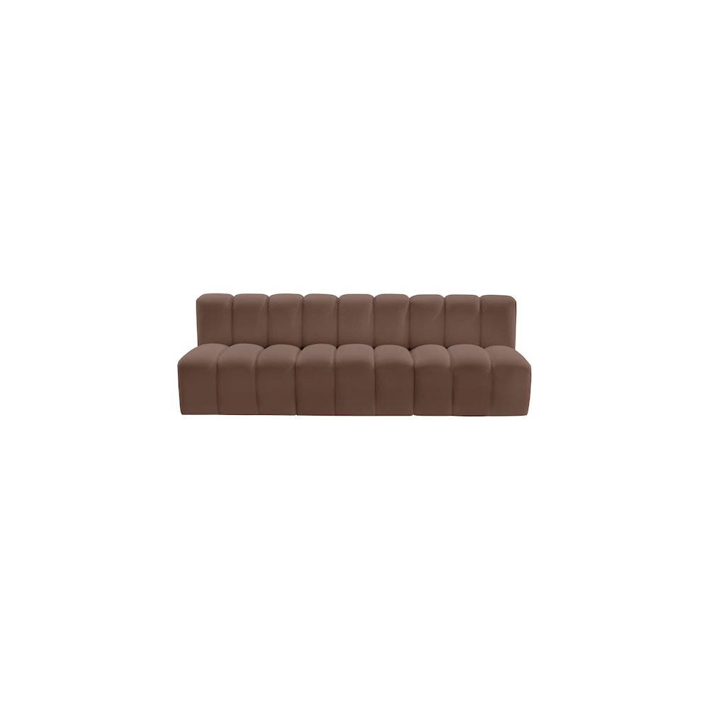 Arc Brown Vegan Leather Modular Sofa