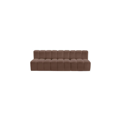 Arc Brown Vegan Leather Modular Sofa