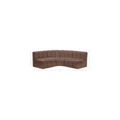Arc Brown Vegan Leather Modular Sofa
