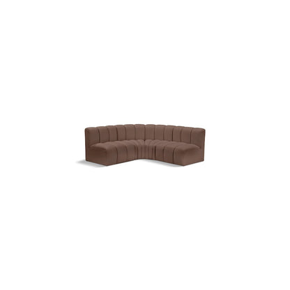Arc Brown Vegan Leather Modular Sofa