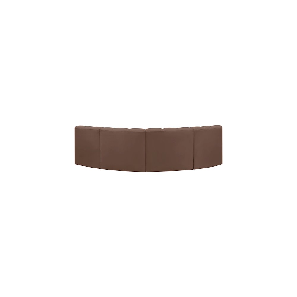 Arc Brown Vegan Leather Modular Sofa