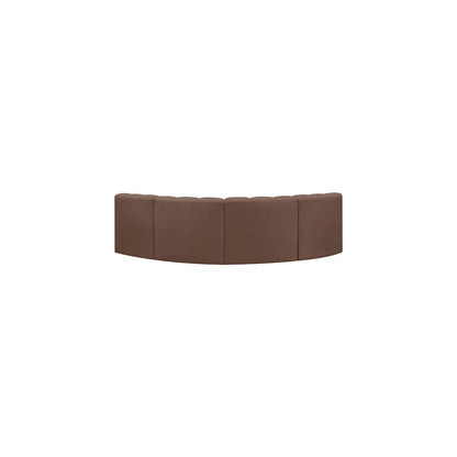Arc Brown Vegan Leather Modular Sofa