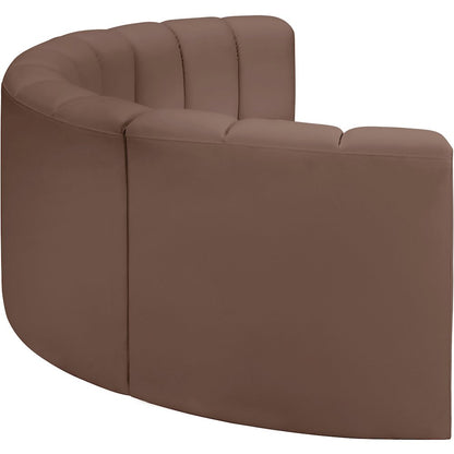 Arc Brown Vegan Leather Modular Sofa