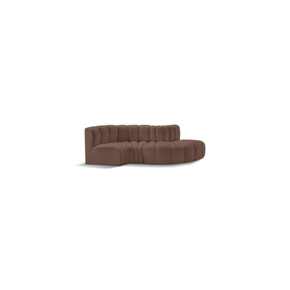 Arc Brown Vegan Leather Modular Sofa
