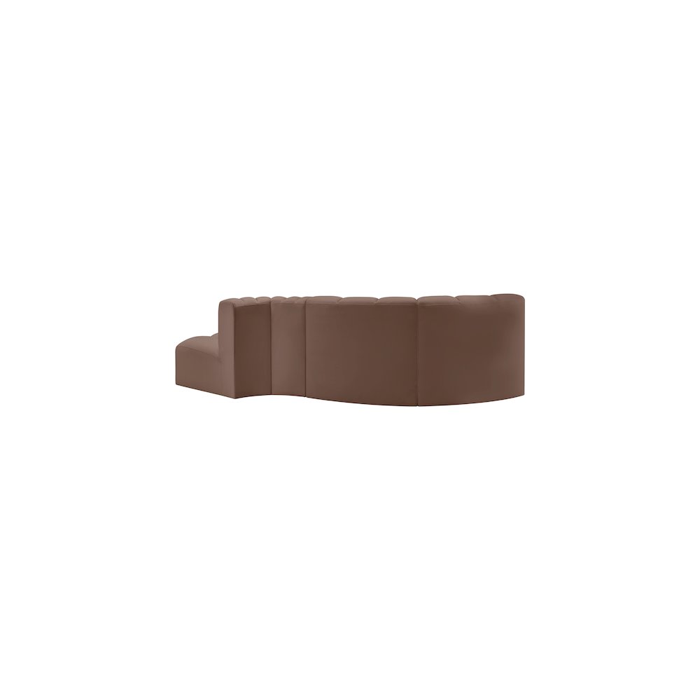 Arc Brown Vegan Leather Modular Sofa