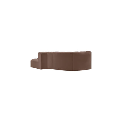 Arc Brown Vegan Leather Modular Sofa