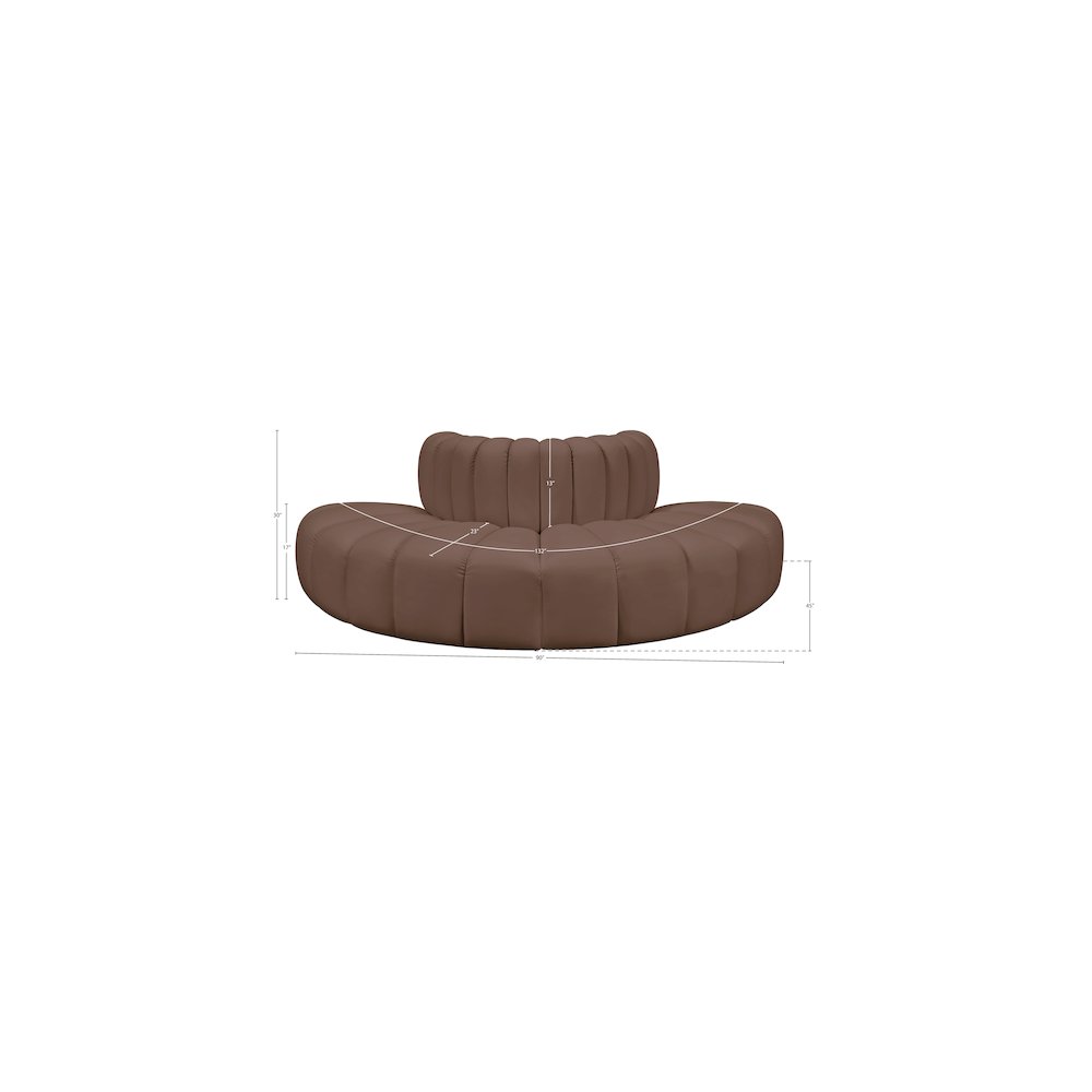 Arc Brown Vegan Leather Modular Sofa