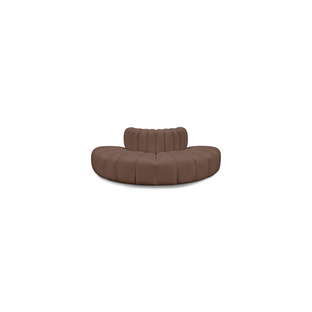 Arc Brown Vegan Leather Modular Sofa