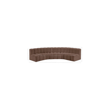 Arc Brown Vegan Leather Modular Sofa