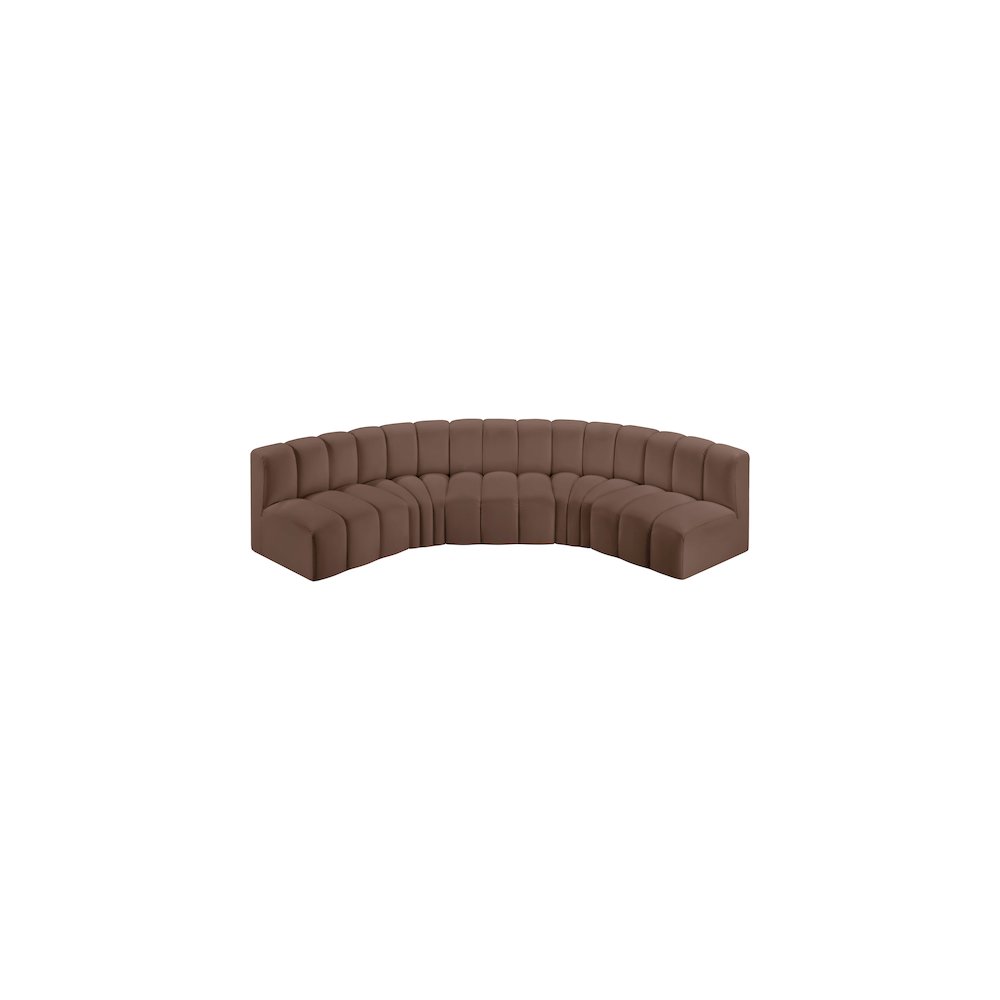Arc Brown Vegan Leather Modular Sofa