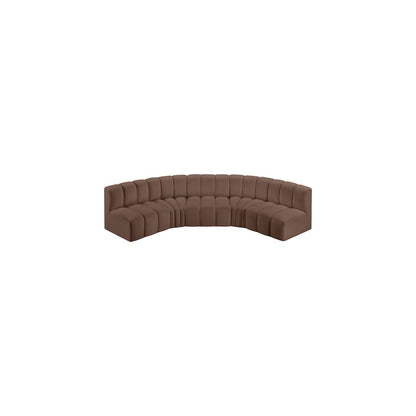 Arc Brown Vegan Leather Modular Sofa
