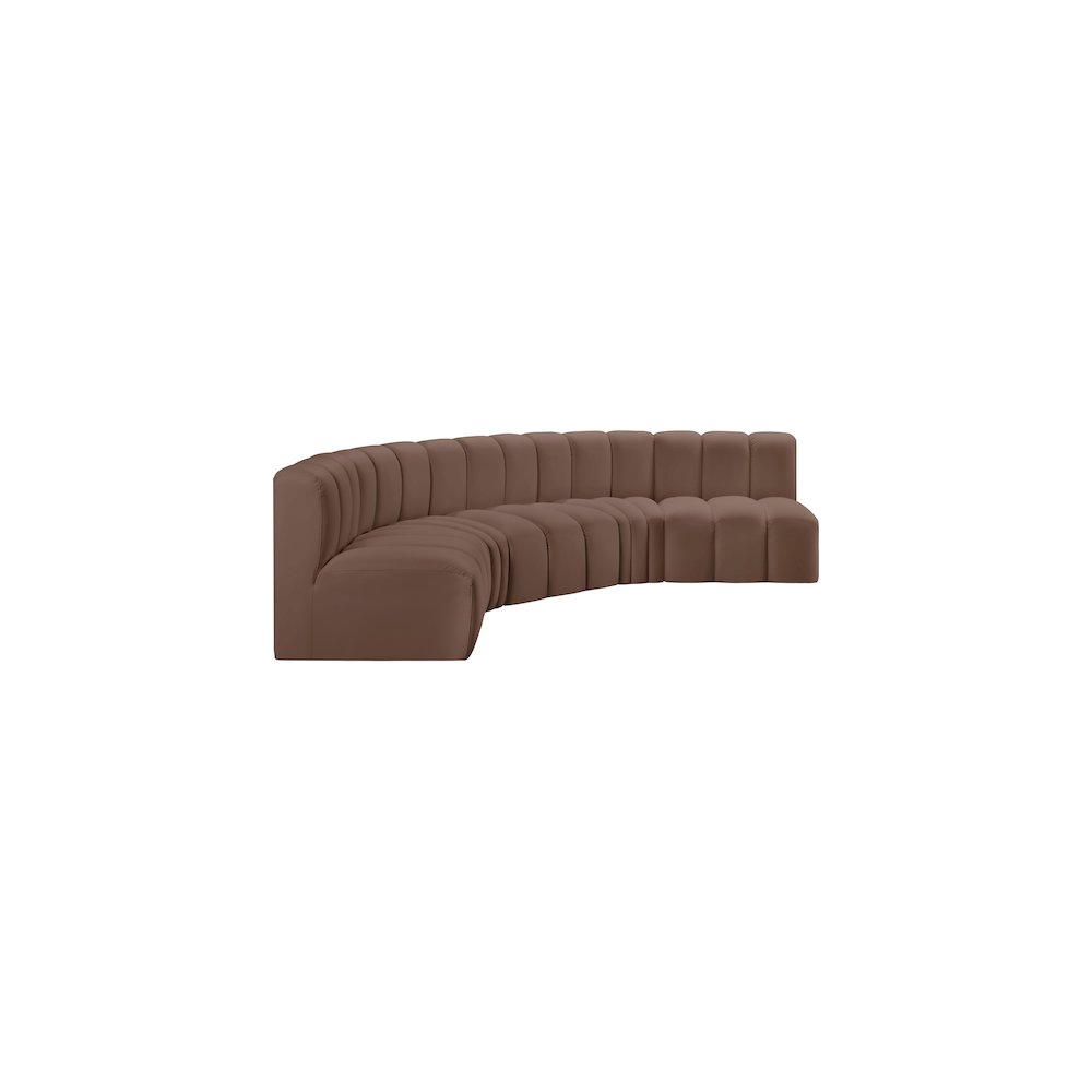 Arc Brown Vegan Leather Modular Sofa