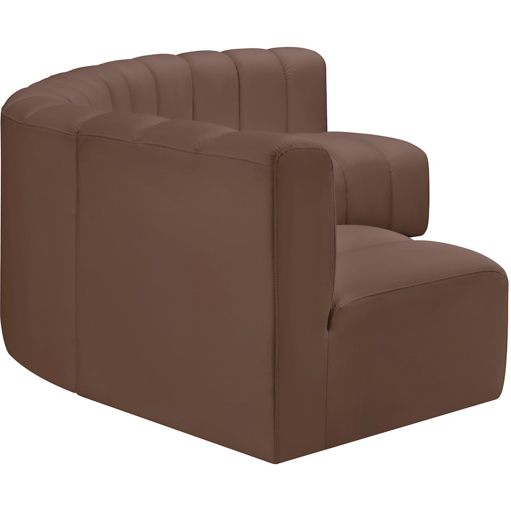 Arc Brown Vegan Leather Modular Sofa