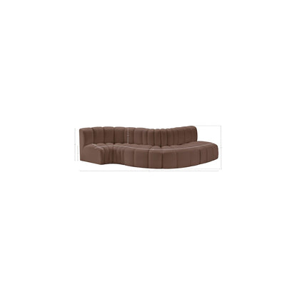 Arc Brown Vegan Leather Modular Sofa