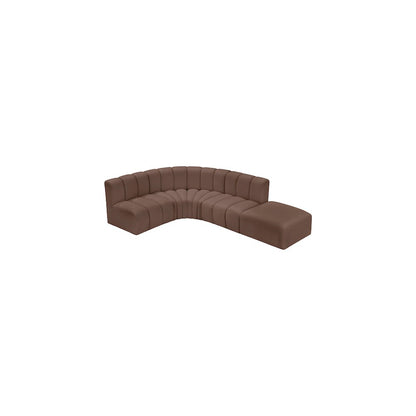 Arc Brown Vegan Leather Modular Sofa