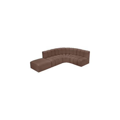 Arc Brown Vegan Leather Modular Sofa
