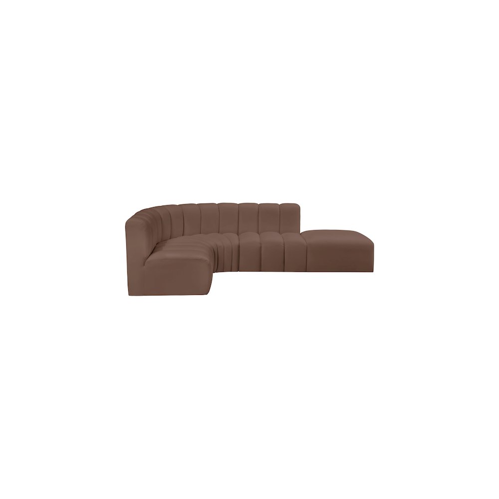 Arc Brown Vegan Leather Modular Sofa