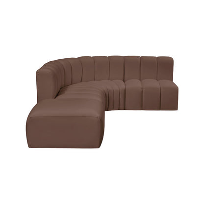 Arc Brown Vegan Leather Modular Sofa