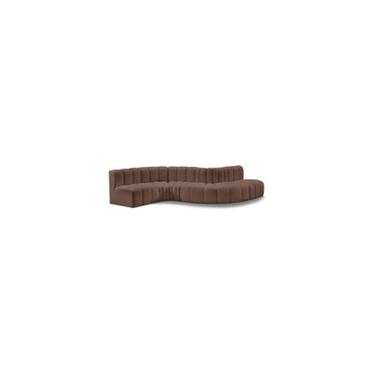 Arc Brown Vegan Leather Modular Sofa