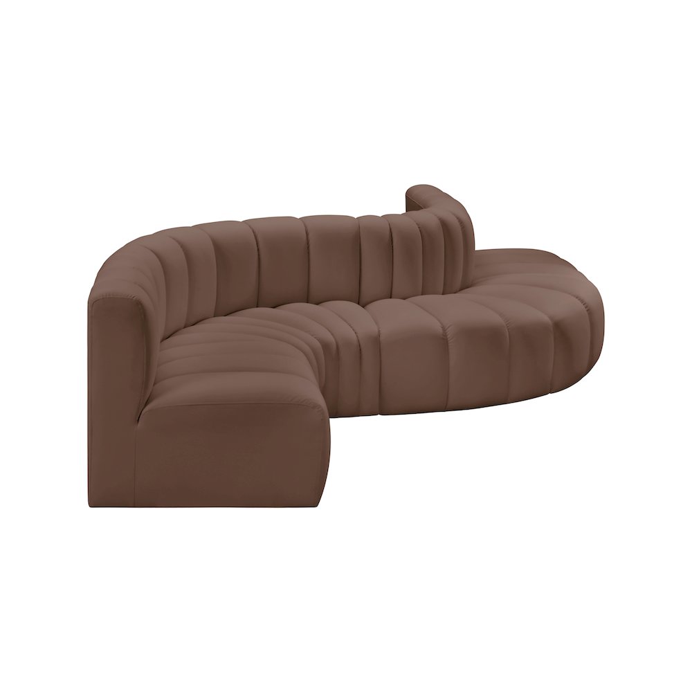 Arc Brown Vegan Leather Modular Sofa