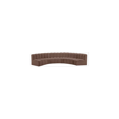 Arc Brown Vegan Leather Modular Sofa