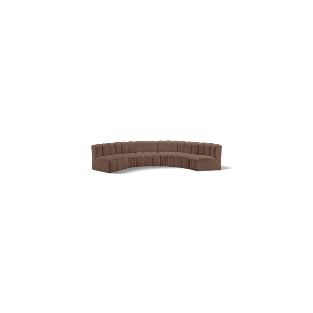 Arc Brown Vegan Leather Modular Sofa