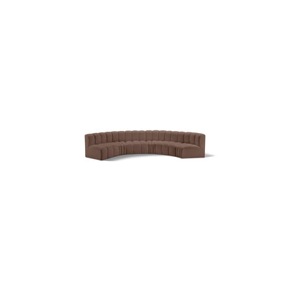 Arc Brown Vegan Leather Modular Sofa