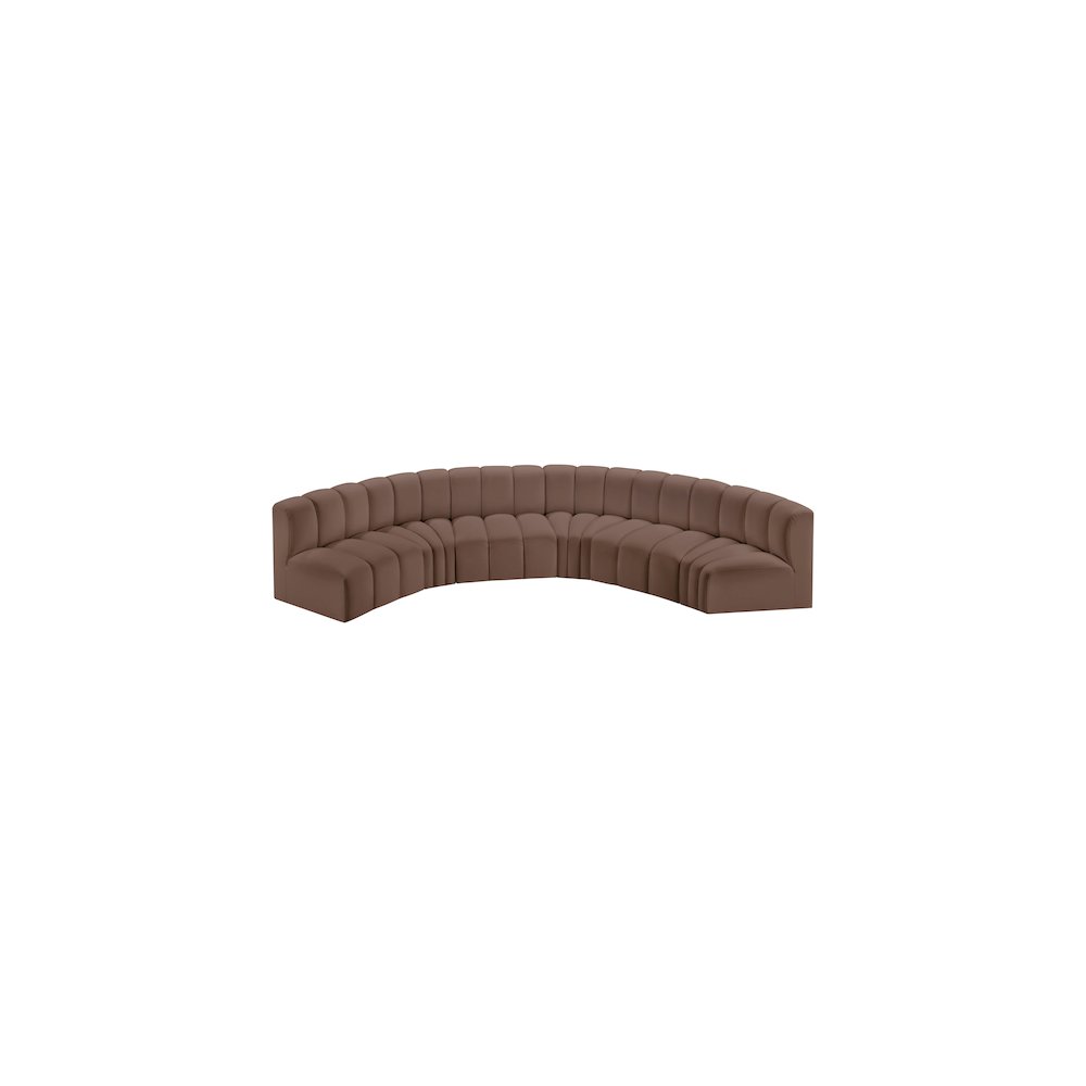 Arc Brown Vegan Leather Modular Sofa