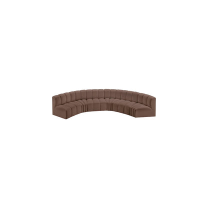 Arc Brown Vegan Leather Modular Sofa