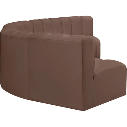 Arc Brown Vegan Leather Modular Sofa