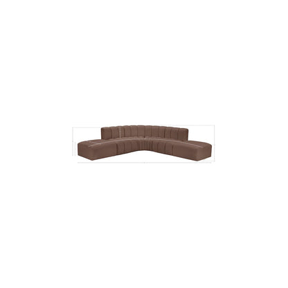 Arc Brown Vegan Leather Modular Sofa