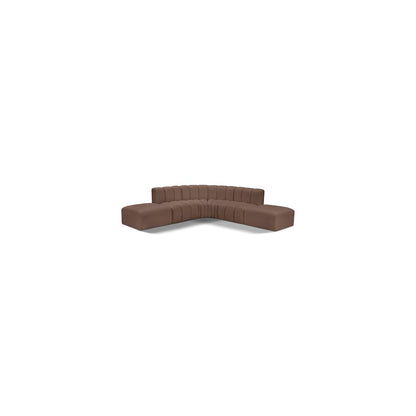 Arc Brown Vegan Leather Modular Sofa