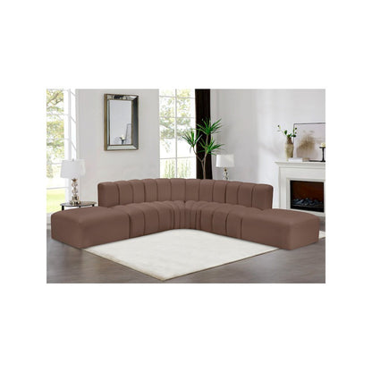 Arc Brown Vegan Leather Modular Sofa