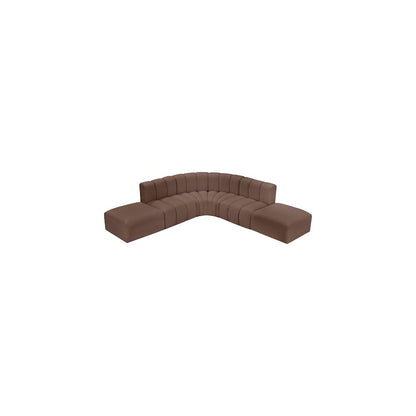 Arc Brown Vegan Leather Modular Sofa