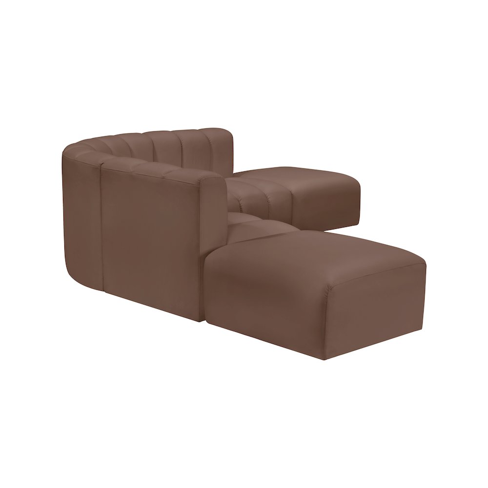 Arc Brown Vegan Leather Modular Sofa