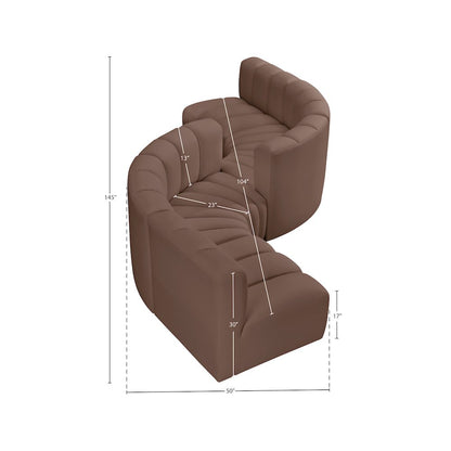 Arc Brown Vegan Leather Modular Sofa