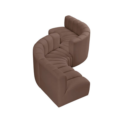 Arc Brown Vegan Leather Modular Sofa